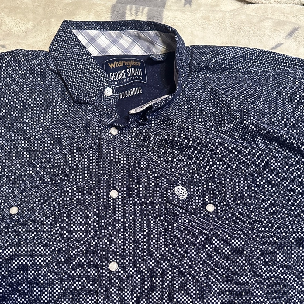 Wrangler George Strait Navy Button Down Shirt